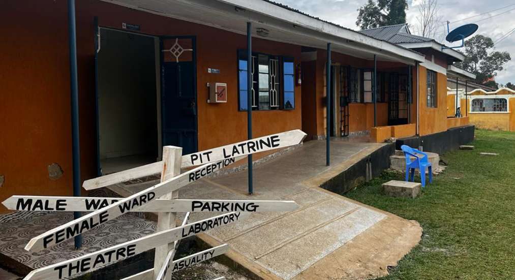 Signposted entrance to the wards and departments